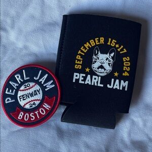 Pearl Jam Memorabilia Boston Fenway 2024 Koozie Koozy Patch